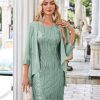 Women's Sequin Dress - Wedding Guest & Mother of The Bride Formal Dress - Two Piece Knee Length