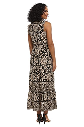 Women's Smocked Waist Boho Flattering Ruffle Maxi