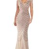 Women 1920s Plus Size Formal Dress Tassels Sleeve Sequins Gatsby Maxi Evening Gown