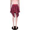 Women's Plaid Skirts High Waisted Knot Front Asymmetrical Hem Mini Skater Skirt