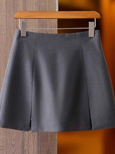 Gray Skirt Womens Slim Waist Short Summer Casual -Cover Shorts Suit Pants