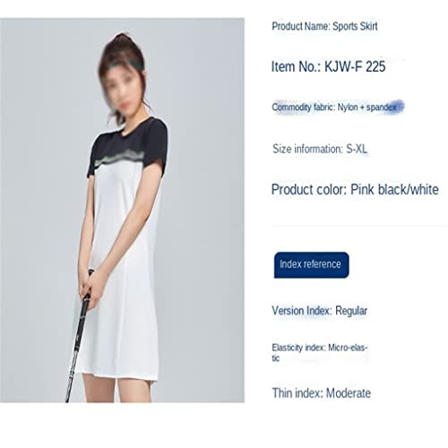 41g8qc3NsL.jpg Spring Short Sleeved Tennis Skirt Breathable Quick Drying Girls Sports Dress Tennis Dress Women Tennis Suit