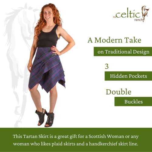 41h9umgyCuL.jpg Tartan Skirt, Women's Plaid Skirt with Pockets, Ladies' Scottish Skirts