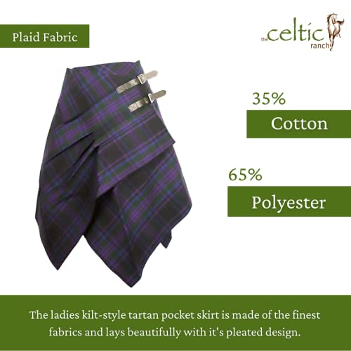 41hsgax4bjL.jpg Tartan Skirt, Women's Plaid Skirt with Pockets, Ladies' Scottish Skirts