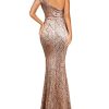 Women One Shoulder 1920s Plus Size Formal Dress Tassels Sleeve Sequins Gatsby Maxi Evening Gown