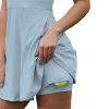 2pcs Tennis Dress Suit Solid Sleeveless Turn-Down Collar Badmintan Golf Tennis Dresses
