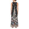 Women's Long Sleeveless Embroidered A-line Dress