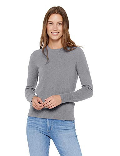 Women’s Essential Crewneck Sweater 100% Pure Cashmere Classic Long Sleeve Pullover