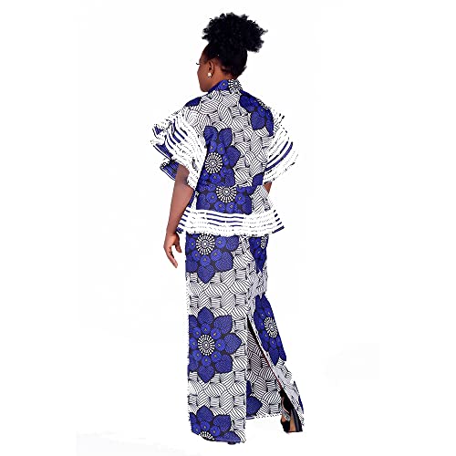 41niwiQG7YL.jpg Women African Dresses Clothing Dashiki Bazin Riche Dress Women Skirt Set Print Ankara Zipper Top