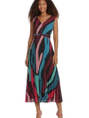 Women's Sleeveless Pleated Skirt Maxi Dress