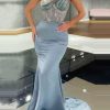 41oxD1Wsc3L.jpg Sequin Beaded Mermaid Prom Dresses Long Sexy One Shoulder Satin Tulle Formal Evening Party Gowns with Train 2024