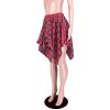 Women's Plaid Skirts High Waisted Knot Front Asymmetrical Hem Mini Skater Skirt