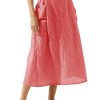 41sCqLCHHFL.jpg Plaid Skirts for Women Elastic Waist Midi Skirt with Pockets Vintage Flowy Gingham Long Skirt