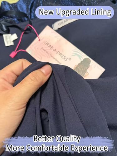 Prom Dresses Long A Line with Pockets Formal Evening Ball Gowns Side Slit Glitter Party Dress