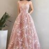 Elegant Tulle Prom Dresses for Teens Retro A Line Square Neck Formal Evening Party Gowns 2024