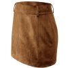 Women's Grace Faux Suede Crop Top and Mini Skirt Set