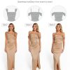 Womens Shapewear Maxi Dress Multi Way Wear Off The Shoulder Bodycon Long Cocktail Formal Dresses