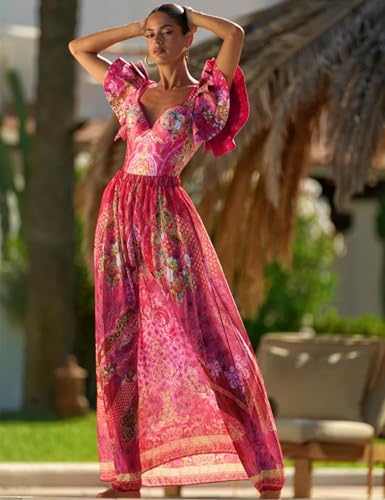 Ruffle Blue and White Porcelain Pattern Majolica Print One Piece Swimsuit and Skirt/Sarong