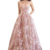 Elegant Tulle Prom Dresses for Teens Retro A Line Square Neck Formal Evening Party Gowns 2024