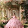 Sweetheart Tulle Quinceanera Dresses for Women Off The Shoulder Ball Gown with Train Lace Beaed Sweet 15 16 Dress