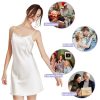 100% Mulberry Silk Nightgown for Women - 19 Momme Silk Sexy Lingerie, Sleeveless Slip Dress