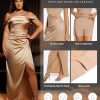 Womens Shapewear Maxi Dress Multi Way Wear Off The Shoulder Bodycon Long Cocktail Formal Dresses