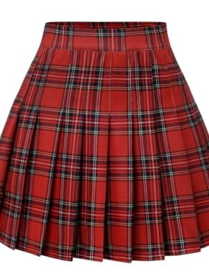 Pleated Skirts for Women Mini High Waist Skater Tennis Skirt A-line Cheerleader Skirt