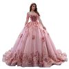 Sweetheart Tulle Quinceanera Dresses for Women Off The Shoulder Ball Gown with Train Lace Beaed Sweet 15 16 Dress