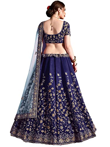 51Oqx901icL.jpg indian ready to wear silk flared bridal lehenga choli for women with stitched blouse and dupatta (8079-U)