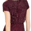 Women's Short Sleeve Beaded Gown