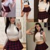 Mini Pleated Skirts for Women Mini Plaid Skirt XS-XXL