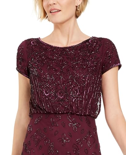 51ZVEH-OuuL.jpg Women's Short Sleeve Beaded Gown