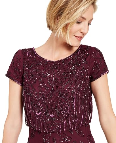 51b2qn86YPL.jpg Women's Short Sleeve Beaded Gown