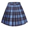Women's Uniforms Plaid Pleated Mini Skirt