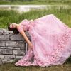 Sweetheart Tulle Quinceanera Dresses for Women Off The Shoulder Ball Gown with Train Lace Beaed Sweet 15 16 Dress
