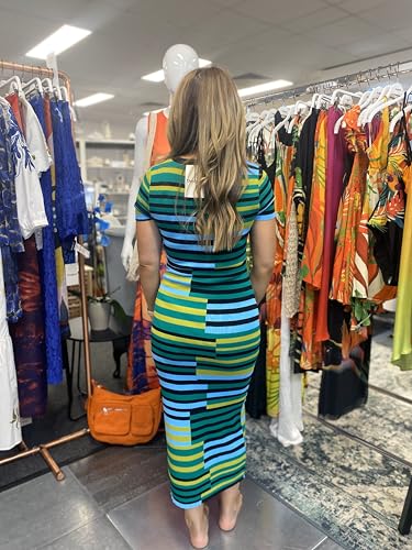 51rDbGw5PkL.jpg Women's Striped Long Dress