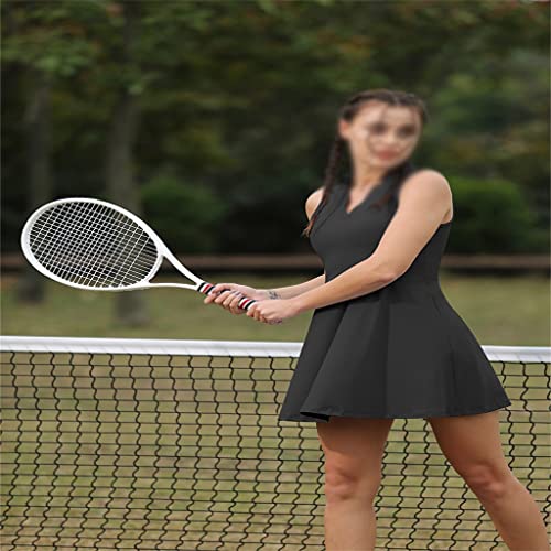 Women Tennis 2pcs Tennis Dress Suit Solid Sleeveless Turn-Down Collar Badmintan Golf Tennis Dresses