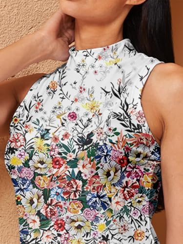 Women's Tennis Dresses Summer Sleeveless Plaid Athletic Dress for Women Standing Collar Ruffled Hem Midi Dresses