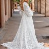Women's V Neck Lace Wedding Dresses for Bride 2025 Lace Appliques A Line Beach Wedding Gown