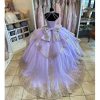 Gold Lace Beading Wedding Dresses for Women Tulle Prom Quinceanera Dress Off The Shoulder 2025